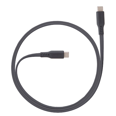 Ventev Flat Usb C To Usb C High Speed Tangle-free Cable 3.3ft, Gray FC3-GRYBX-266508